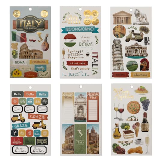 12 Pack: Italy Sticker Book by Recollections™
